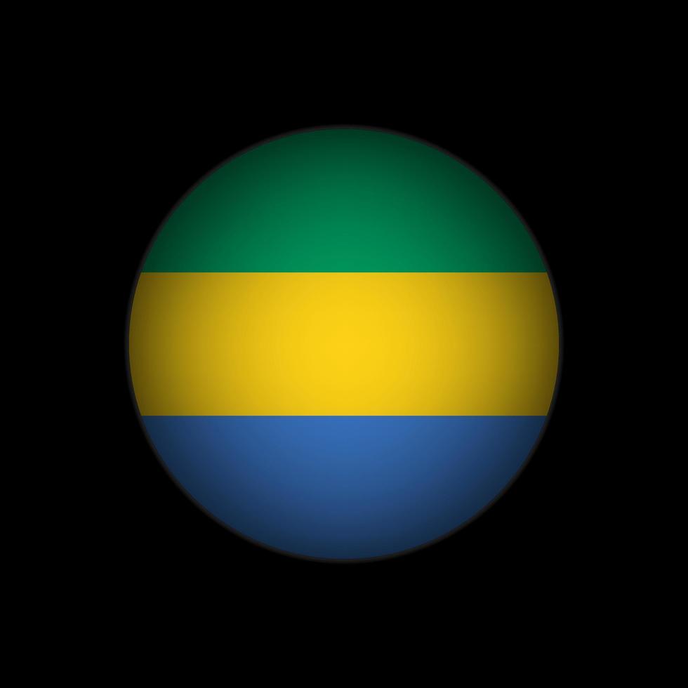 Country Gabon. Gabon flag. Vector illustration.