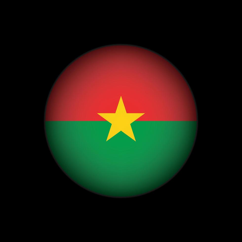 Country Burkina Faso. Burkina Faso flag. Vector illustration.