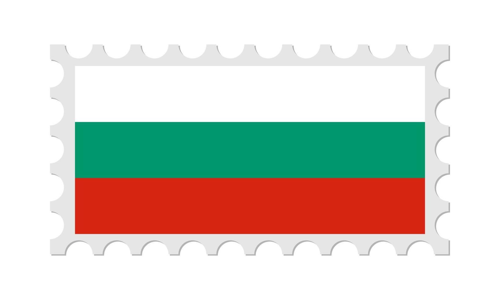 sello postal de bulgaria con sombra. ilustración vectorial vector