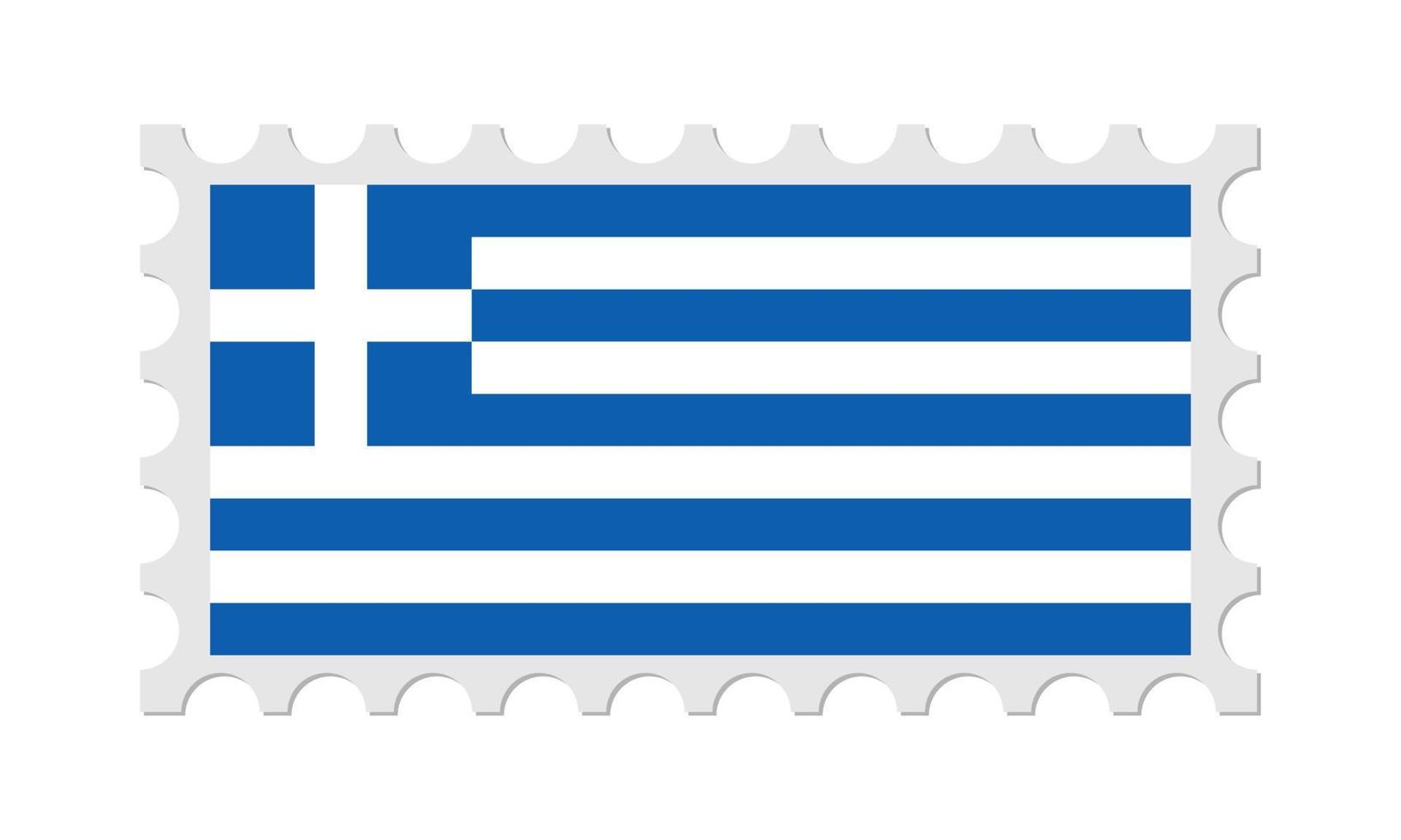 sello postal de grecia con sombra. ilustración vectorial vector