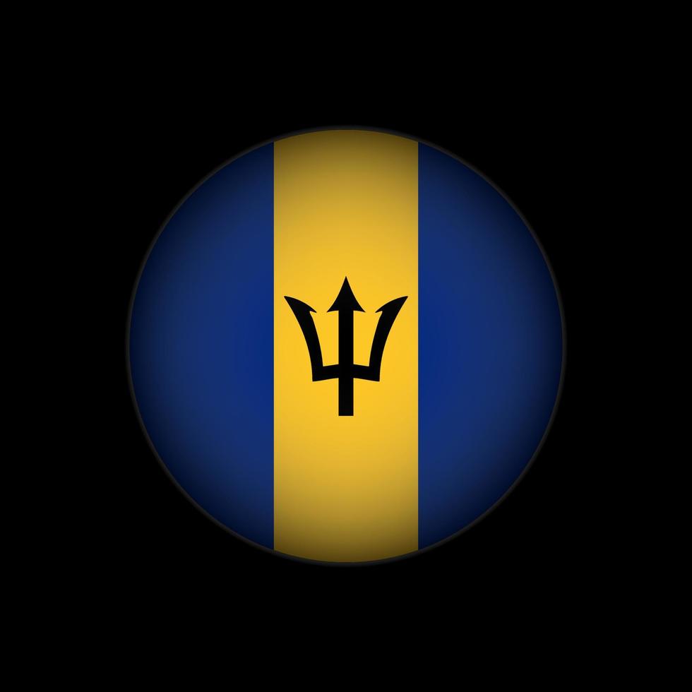 Country Barbados. Barbados flag. Vector illustration.