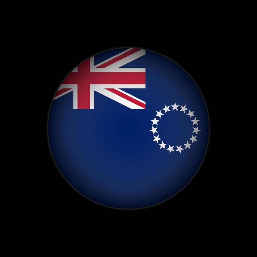 Islas Cook del país. bandera de las islas cook. ilustración vectorial vector
