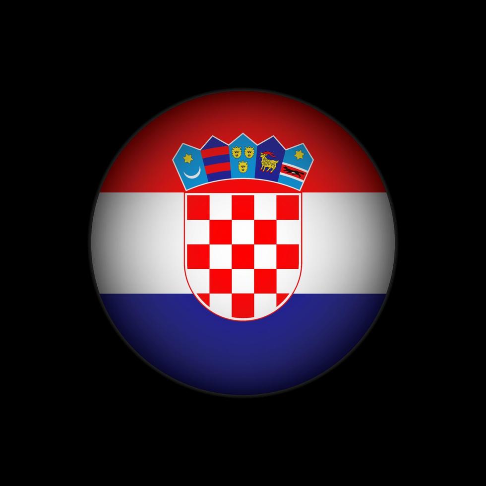 Country Croatia. Croatia flag. Vector illustration.
