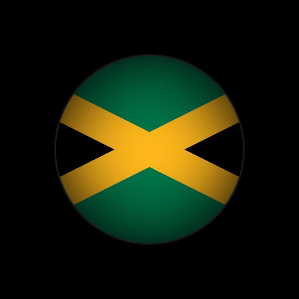 Country Jamaica. Jamaica flag. Vector illustration.