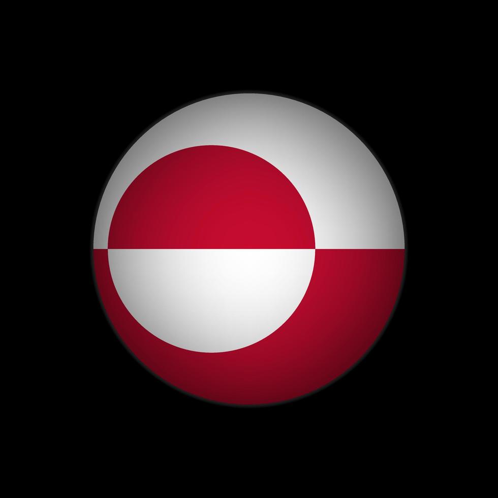 Groenlandia del país. bandera de groenlandia ilustración vectorial vector