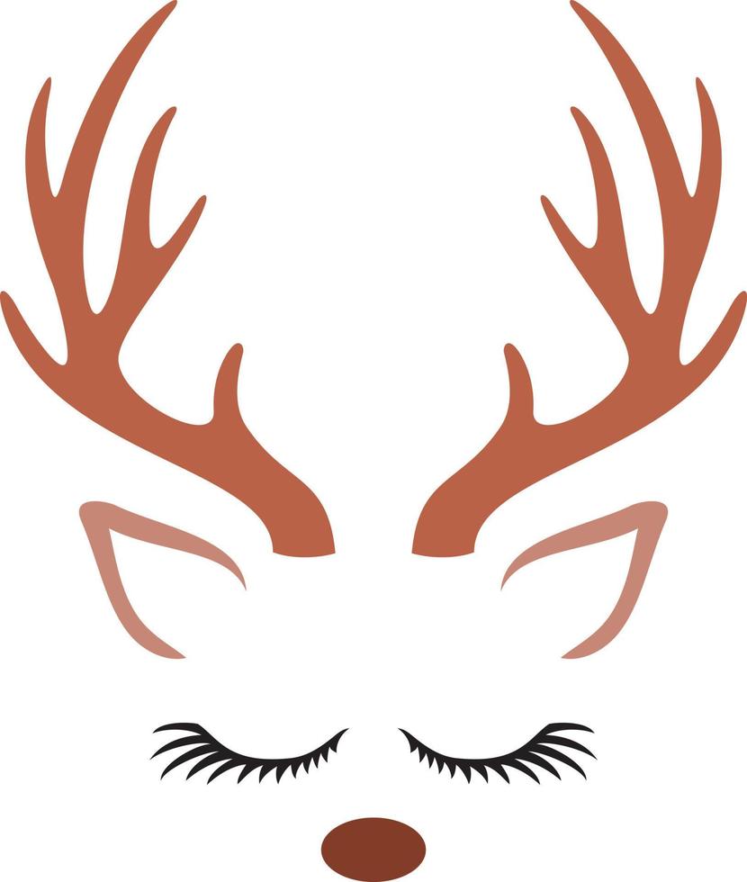 Cute deer color vector illustration