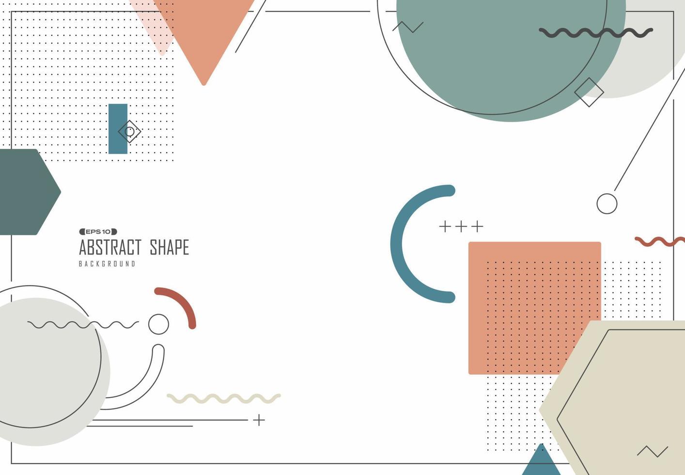 Abstract memphis design of pastel geometric element color decorative background. illustration vector eps10