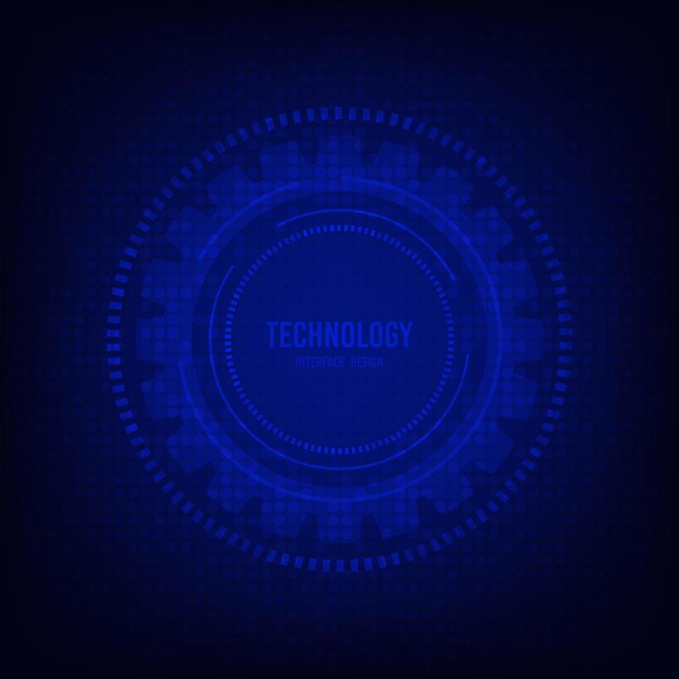 Abstract blue interface of technology artwork design decorative style. vector