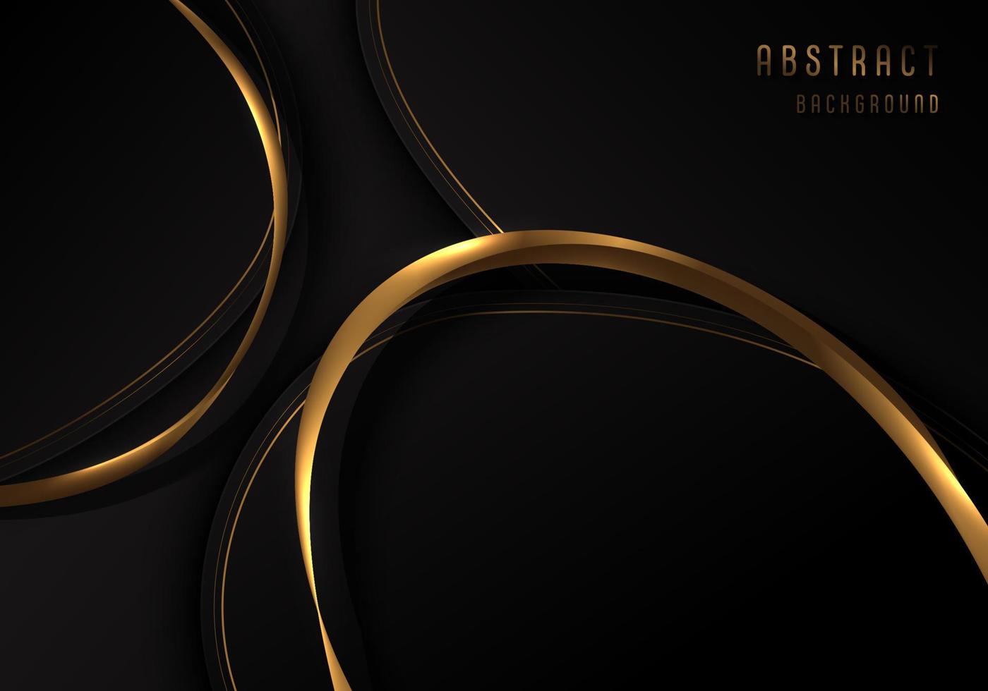 diseño de plantilla dorada de lujo abstracto de obras de arte geométricas 3d decorativas. vector