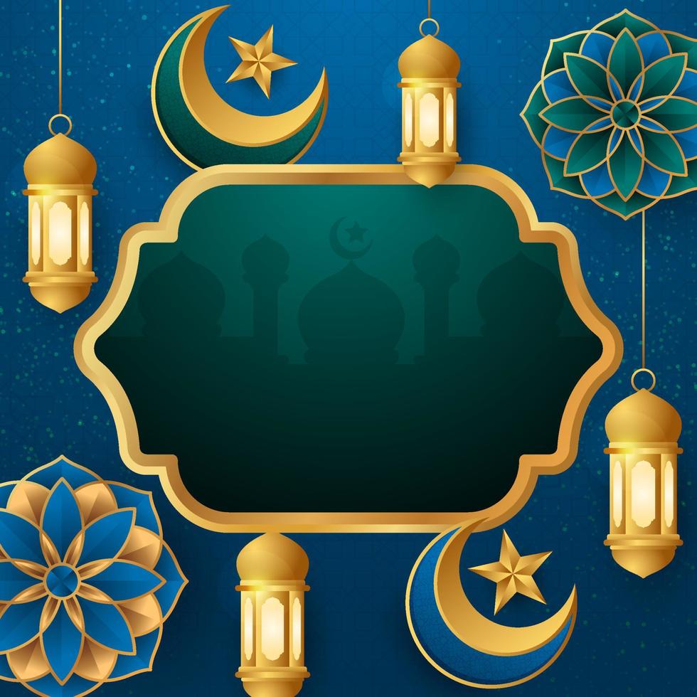 Eid Mubarak Background Template vector
