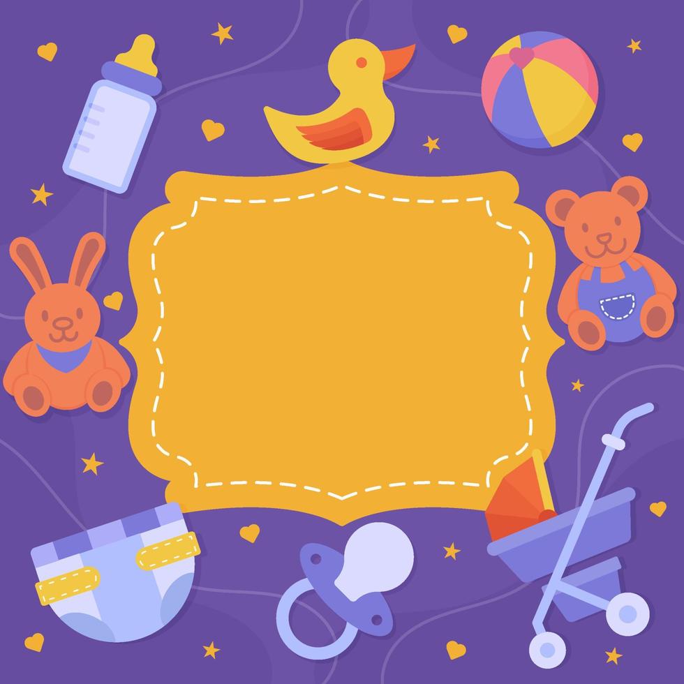 Born Day Background Template vector