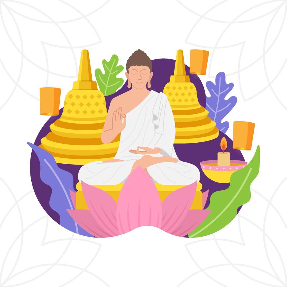 Vesak Day Concept vector