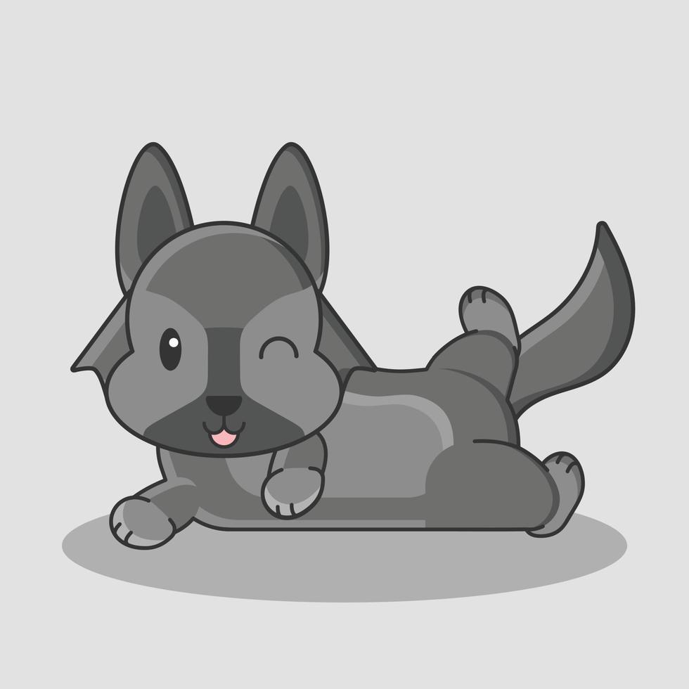 lobo fondo dibujos animados zorro salvaje mascota astuto animal vector carácter cómico plano icono signo conjunto perro icono