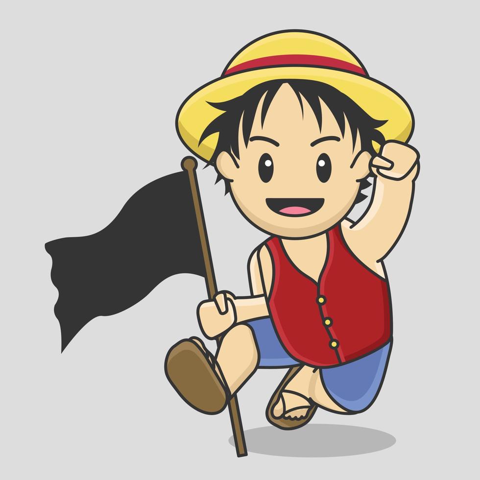 Vector manga anime pirate japan character cute cartoon 12178656