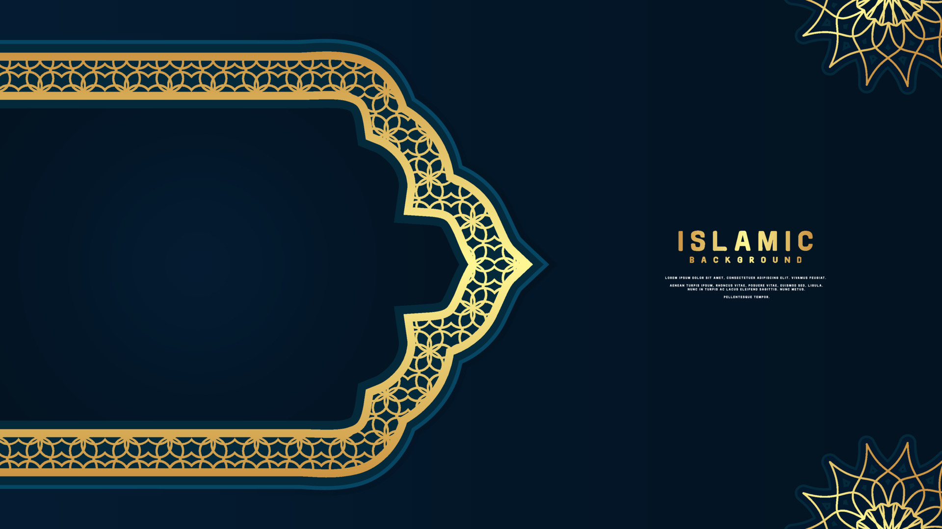 Islamic gold frame template background 7081116 Vector Art at Vecteezy