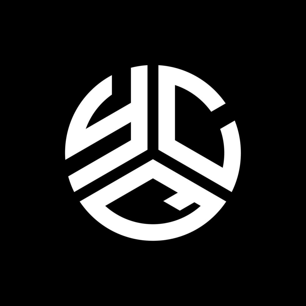 YCQ letter logo design on black background. YCQ creative initials letter logo concept. YCQ letter design. vector