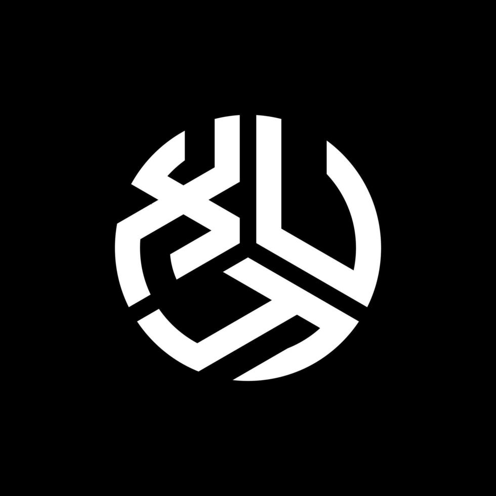 XUY letter logo design on black background. XUY creative initials letter logo concept. XUY letter design. vector