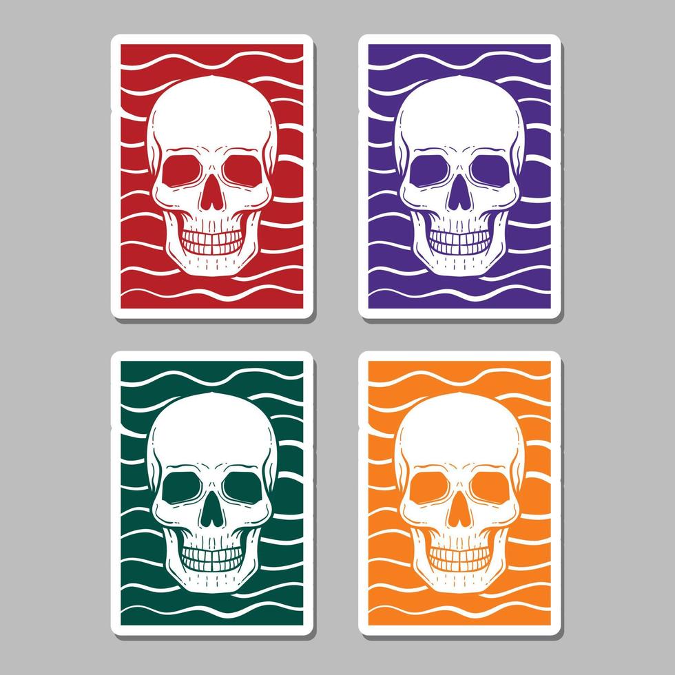 hand drawn skull doodle illustration for tattoo stickers poster etc vector