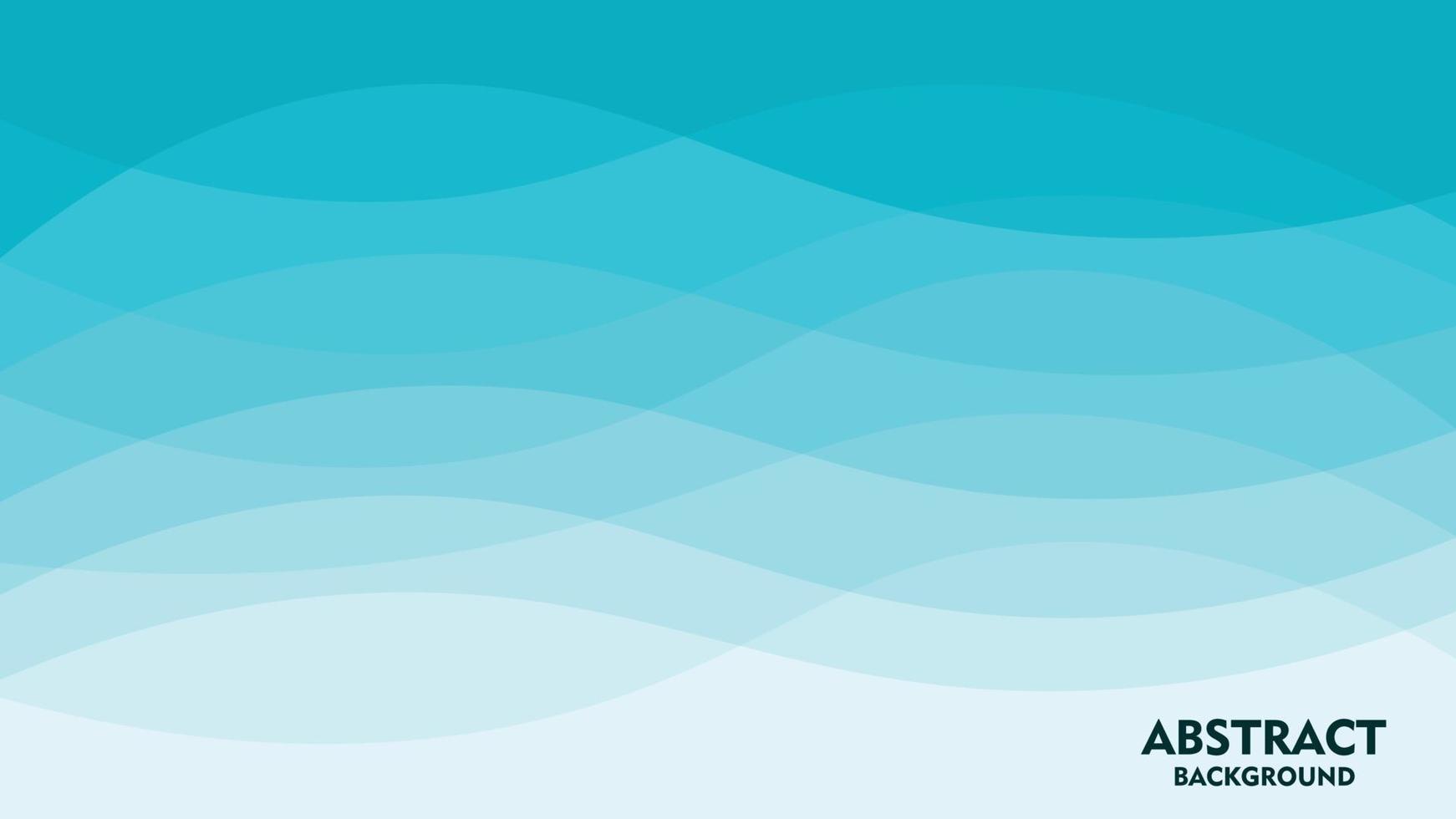 Abstract wavy cyan background premium vector