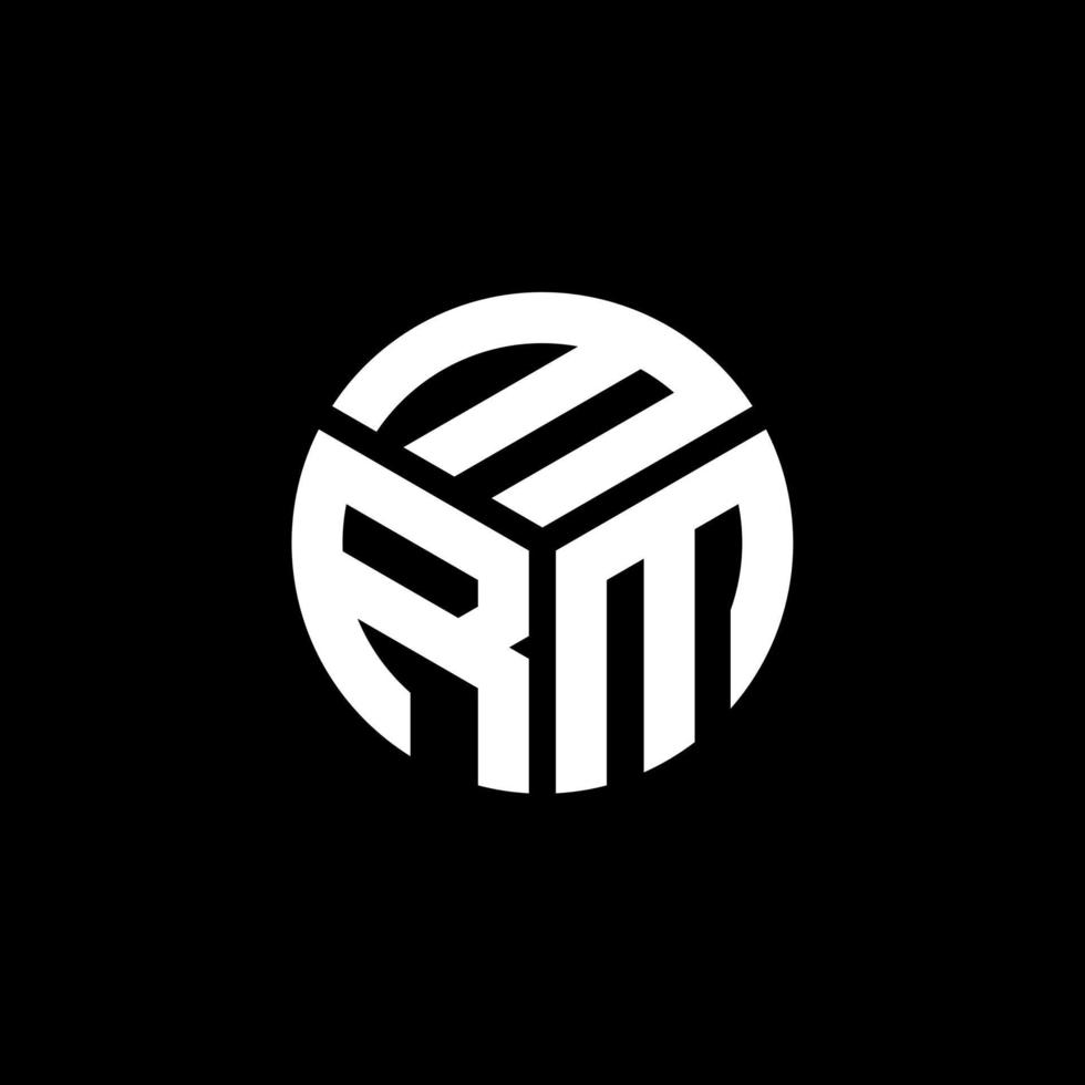 MRM letter logo design on black background. MRM creative initials letter logo concept. MRM letter design. vector
