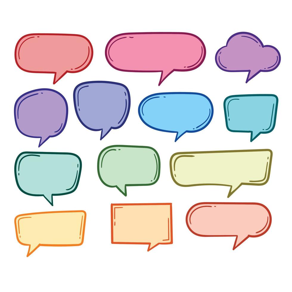 Set of colorful speech bubbles Premium Vector