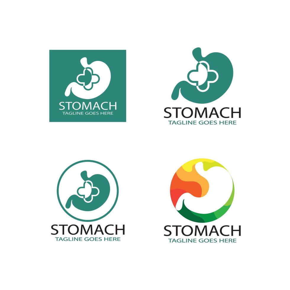 stomach care icon designs vector