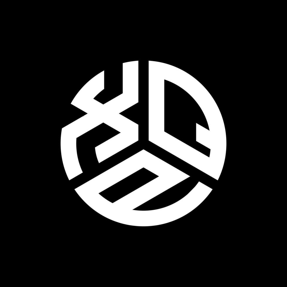 diseño de logotipo de letra xqp sobre fondo negro. concepto de logotipo de letra de iniciales creativas xqp. diseño de letras xqp. vector