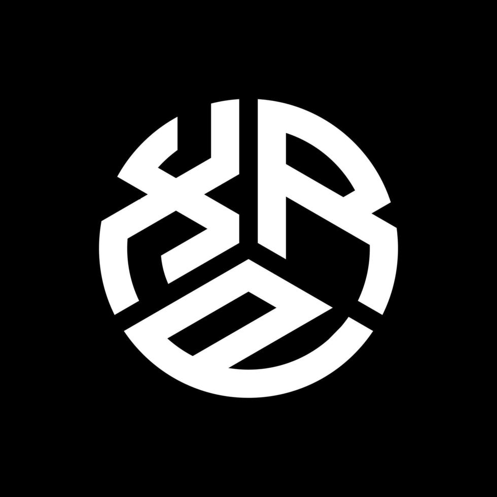 XRP letter logo design on black background. XRP creative initials letter logo concept. XRP letter design. vector