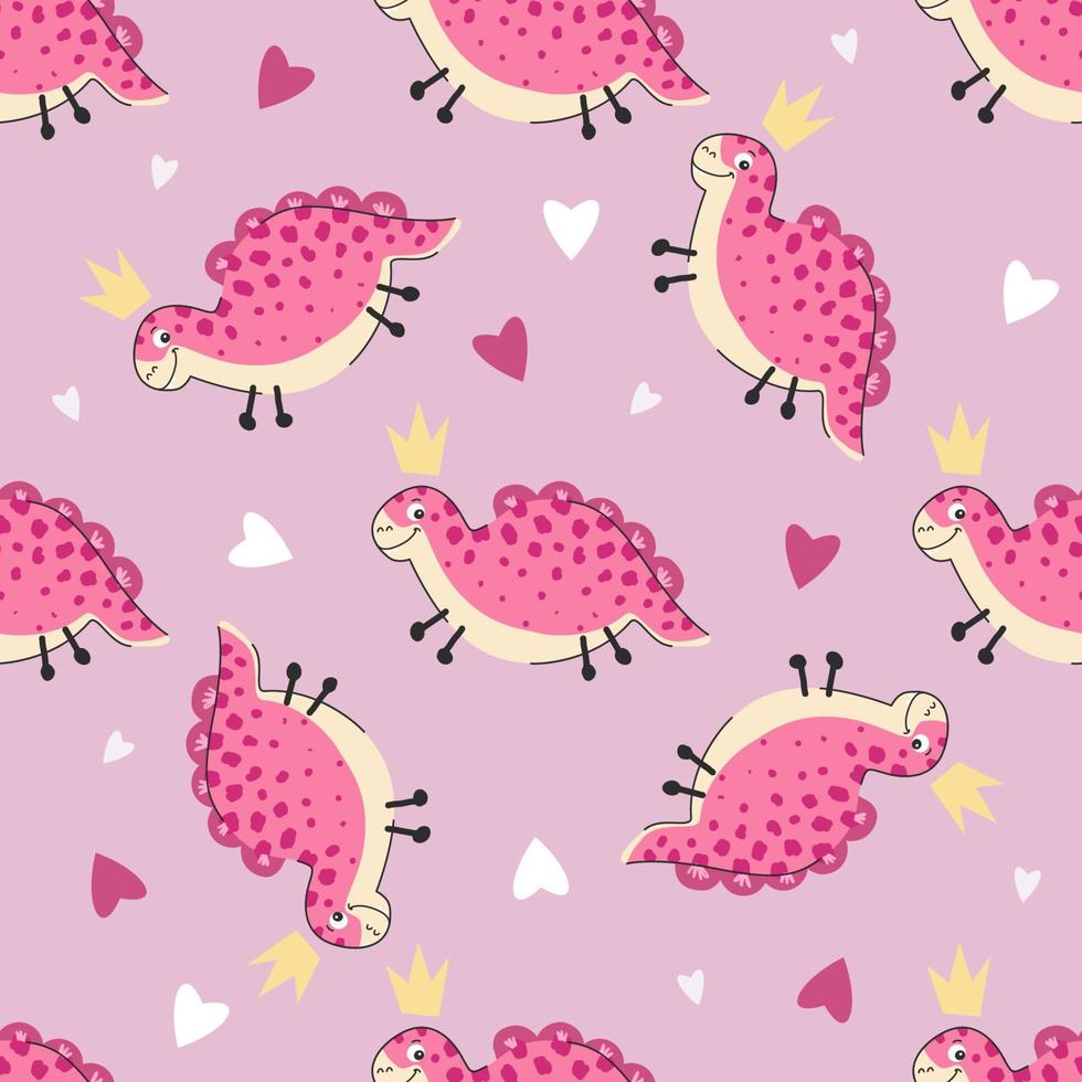 vector Dino girl pattern for shirt, backgraund