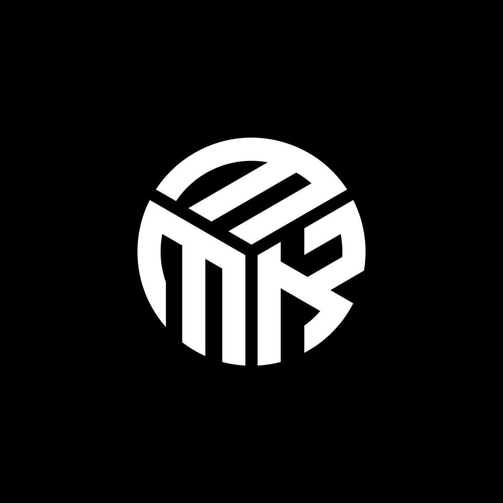 diseño de logotipo de letra mmk sobre fondo negro. concepto de logotipo de letra de iniciales creativas mmk. diseño de letras mmk. vector