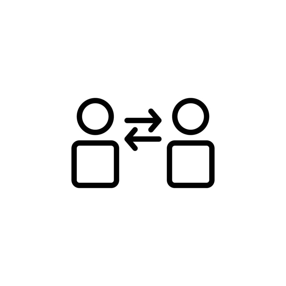 este es el ícono de dos personas comunicándose vector