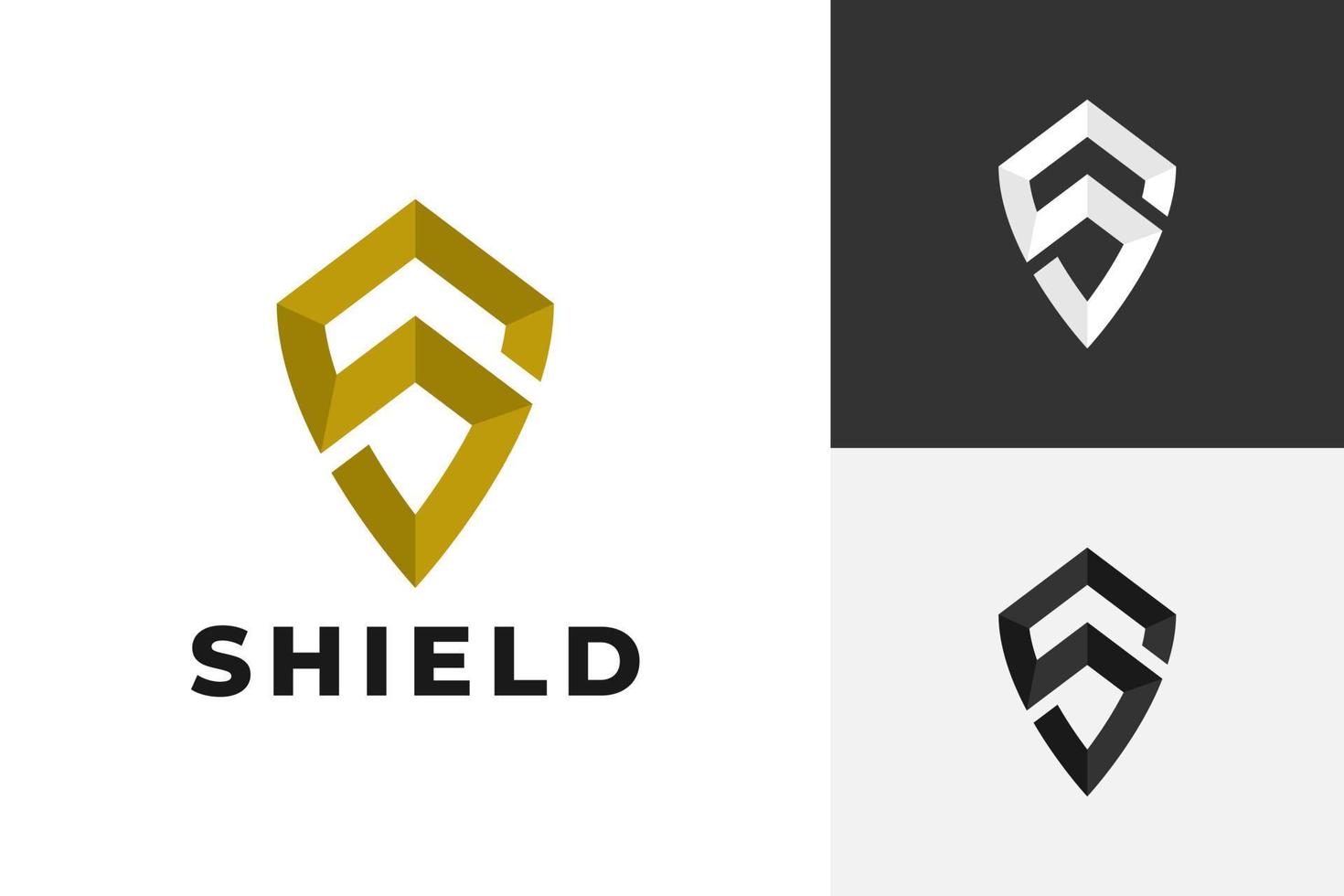 letter s and shield logo design vector