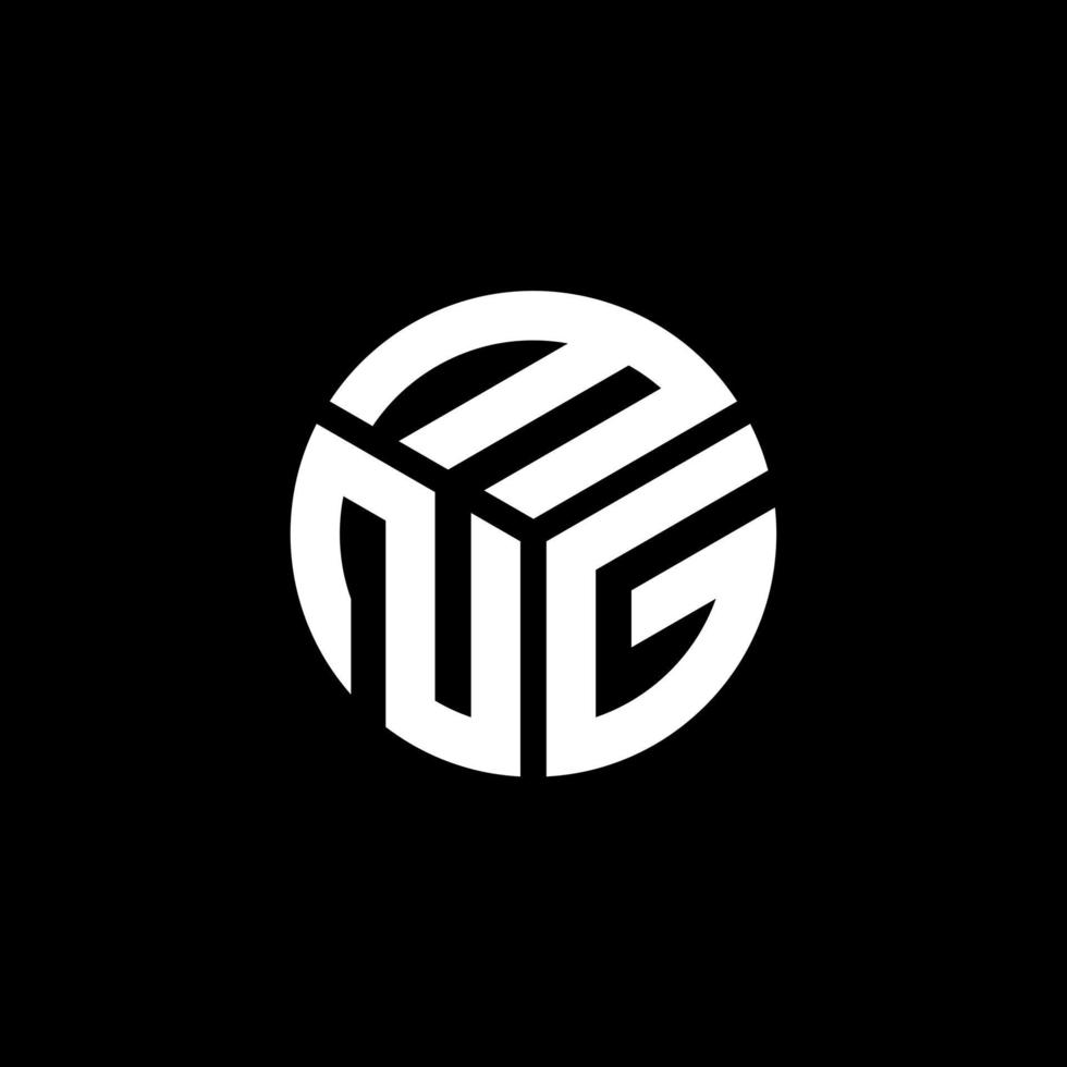 MNG letter logo design on black background. MNG creative initials letter logo concept. MNG letter design. vector