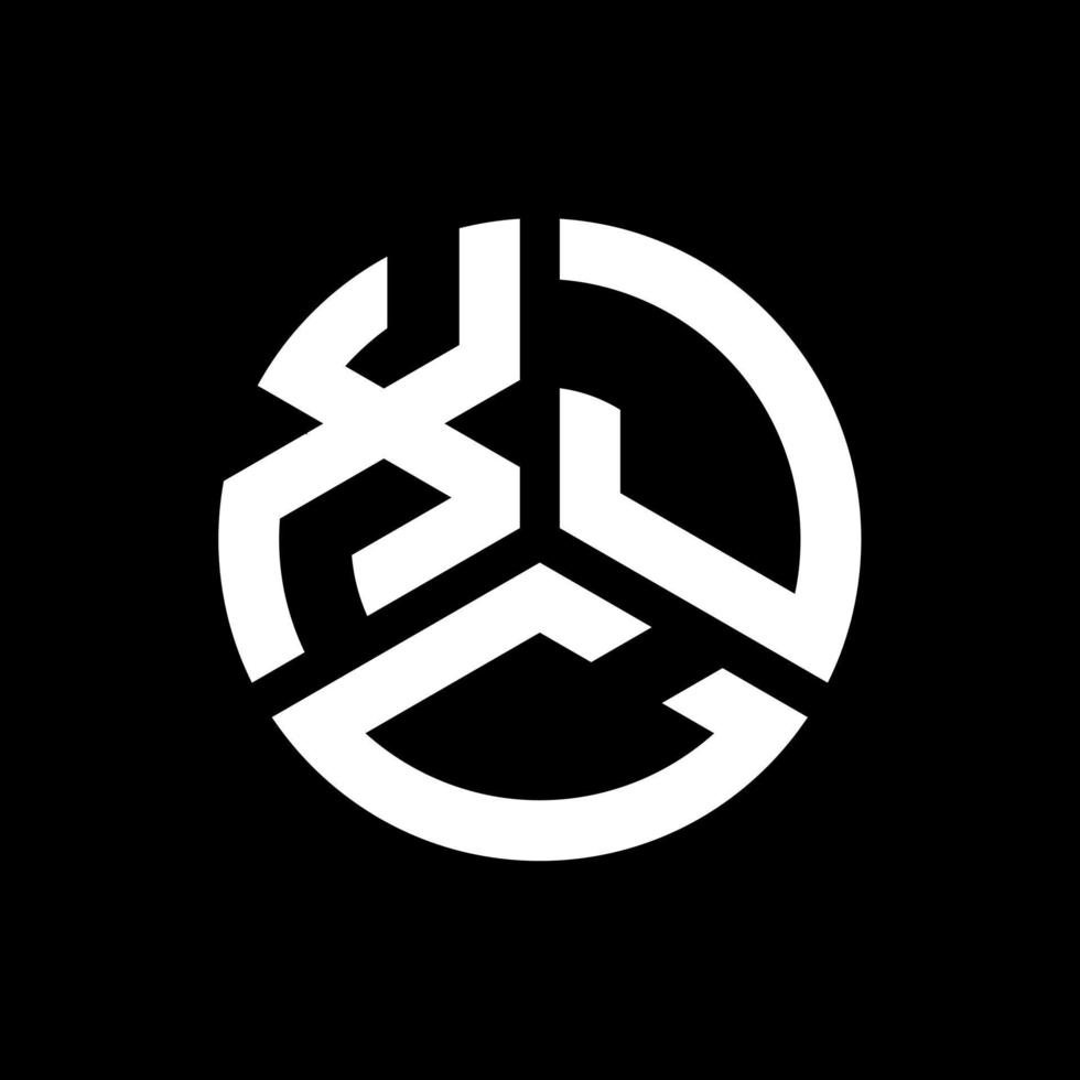 diseño de logotipo de letra xjc sobre fondo negro. concepto de logotipo de letra inicial creativa xjc. diseño de letras xjc. vector