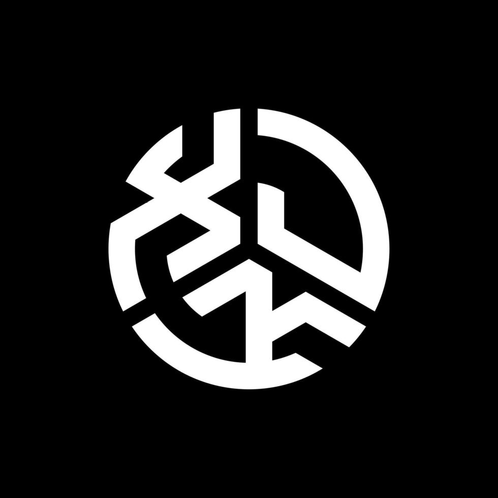 XJK letter logo design on black background. XJK creative initials letter logo concept. XJK letter design. vector