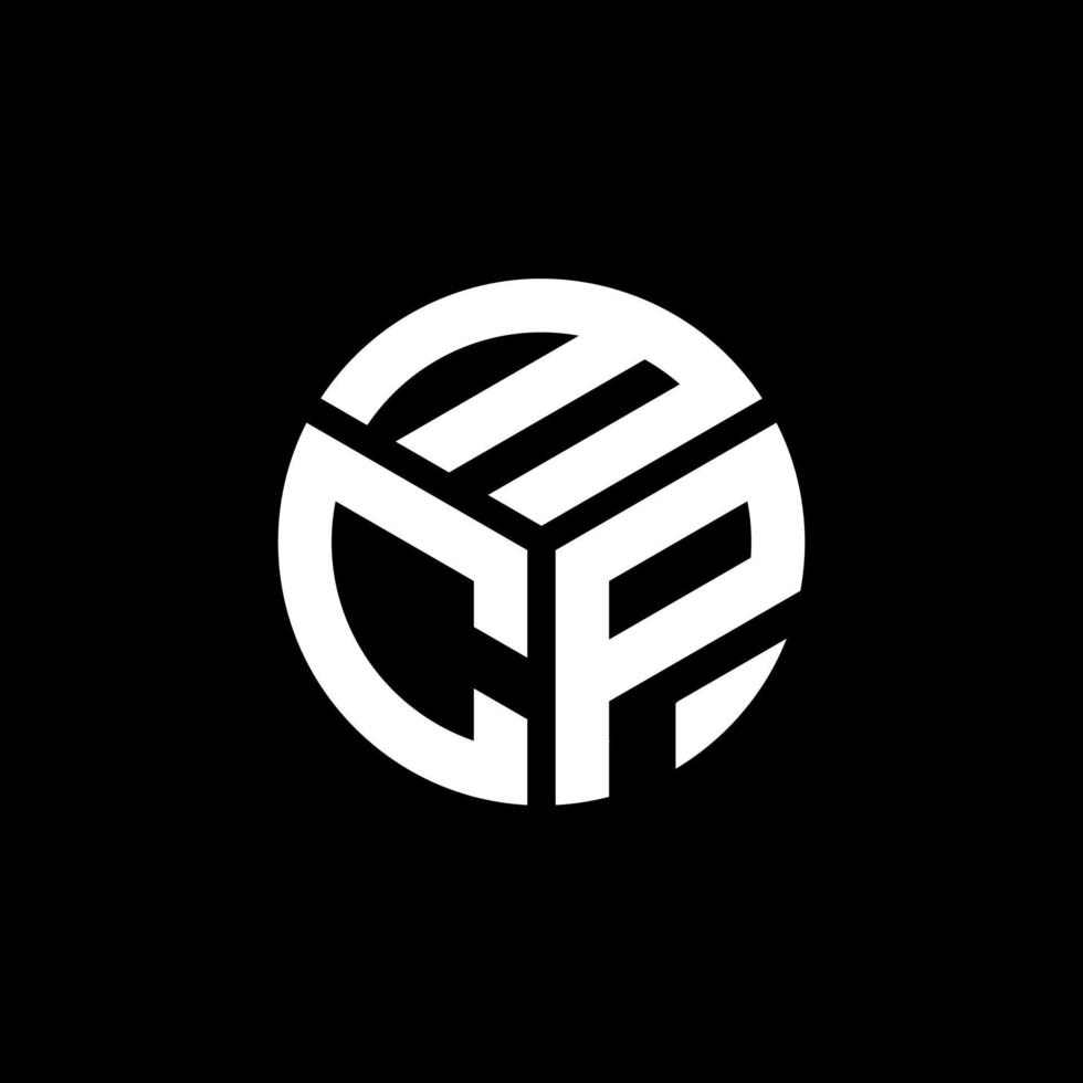 MCP letter logo design on black background. MCP creative initials