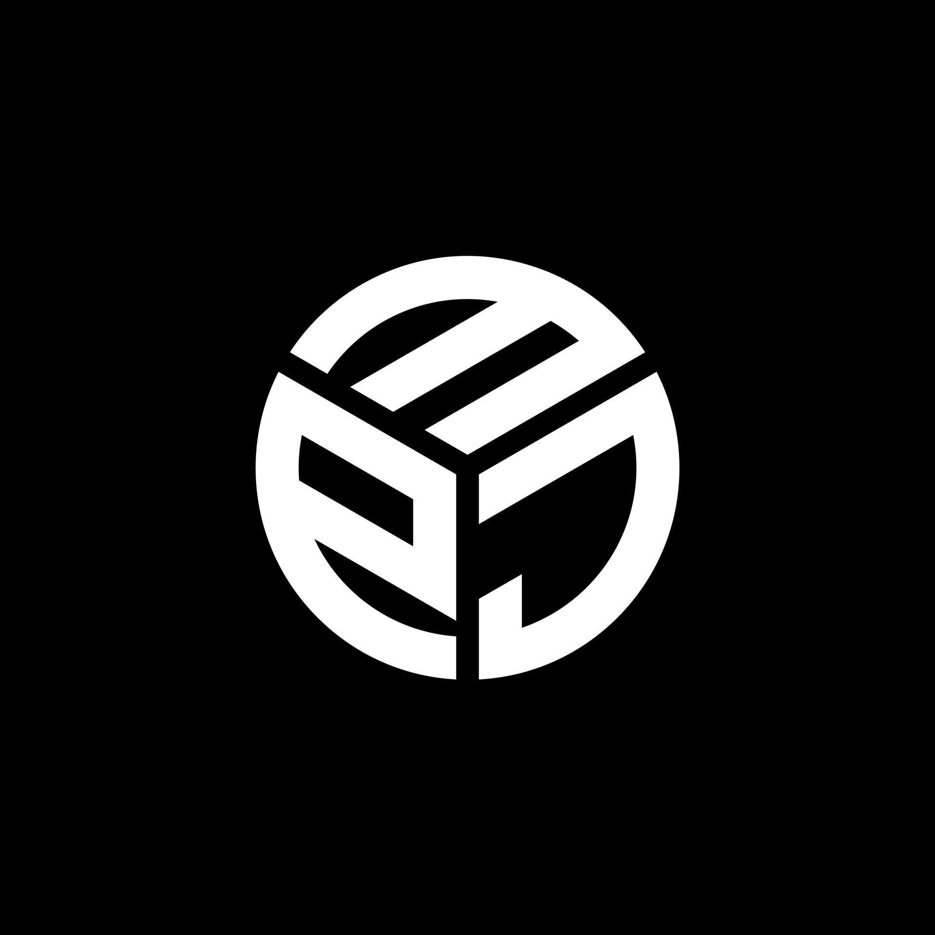 MPJ letter logo design on black background. MPJ creative initials
