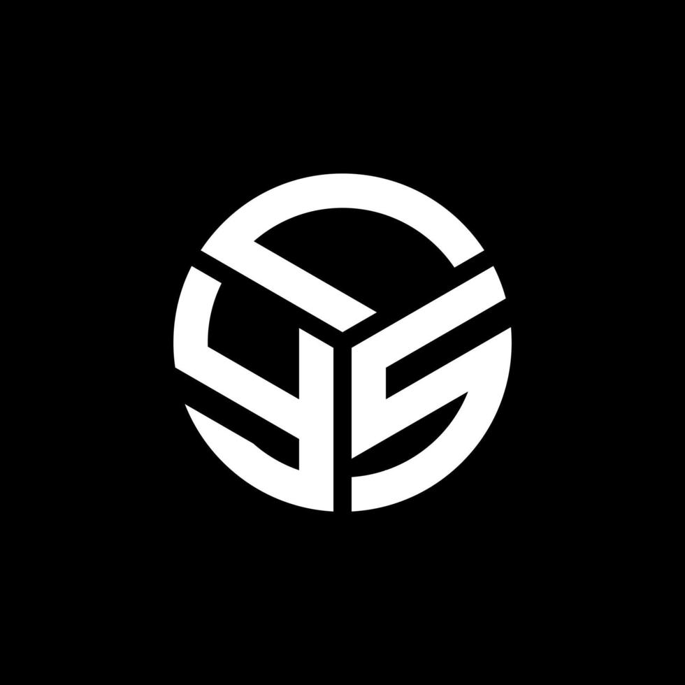LYS letter logo design on black background. LYS creative initials letter logo concept. LYS letter design. vector