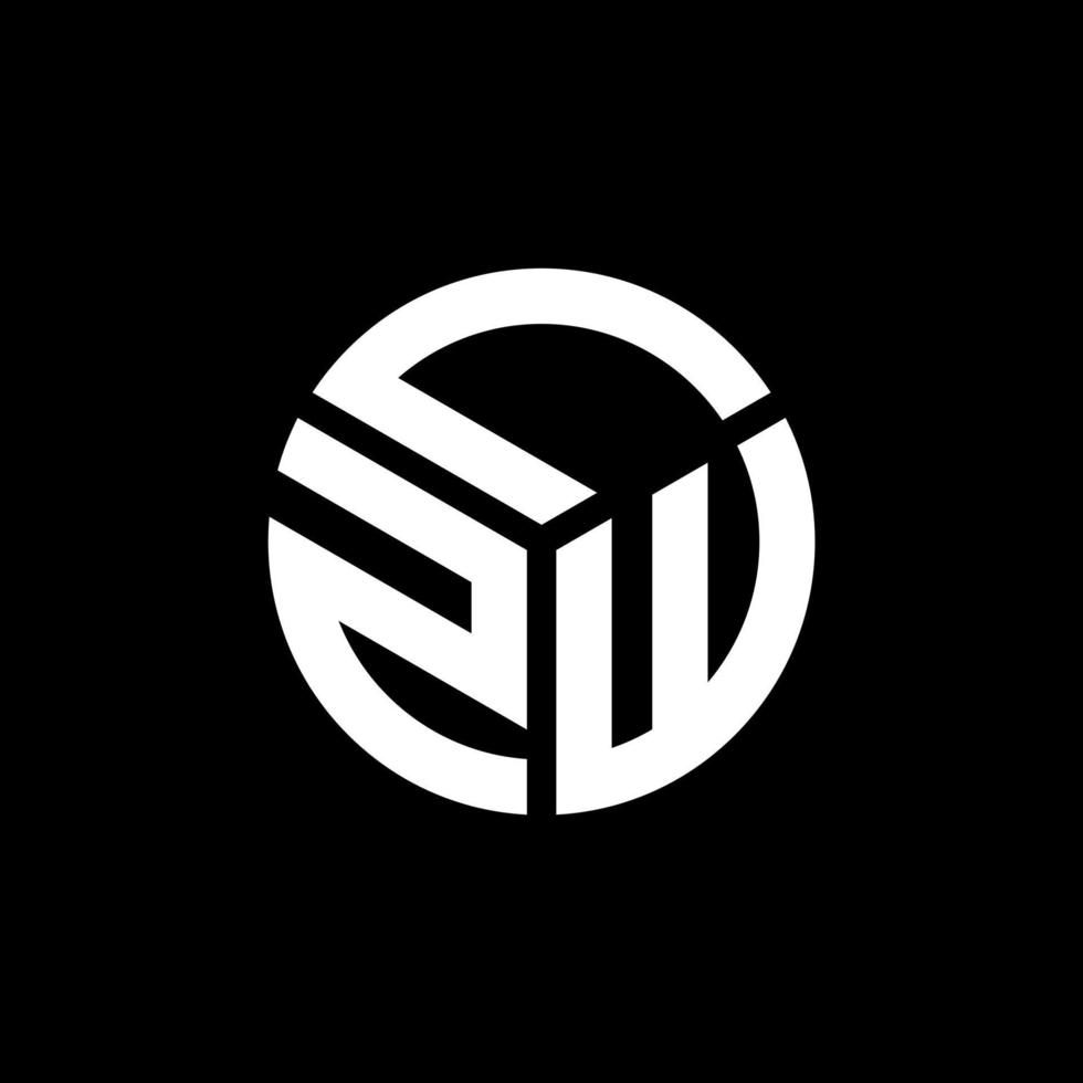 LZW letter logo design on black background. LZW creative initials letter logo concept. LZW letter design. vector