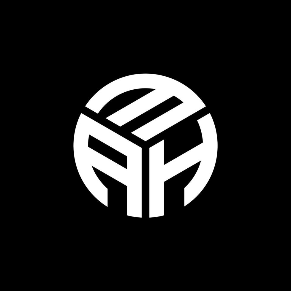 MAH letter logo design on black background. MAH creative initials letter logo concept. MAH letter design. vector