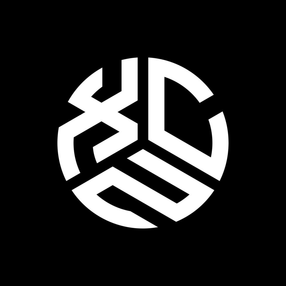 diseño del logotipo de la letra xcn sobre fondo negro. concepto de logotipo de letra de iniciales creativas xcn. diseño de letras xcn. vector
