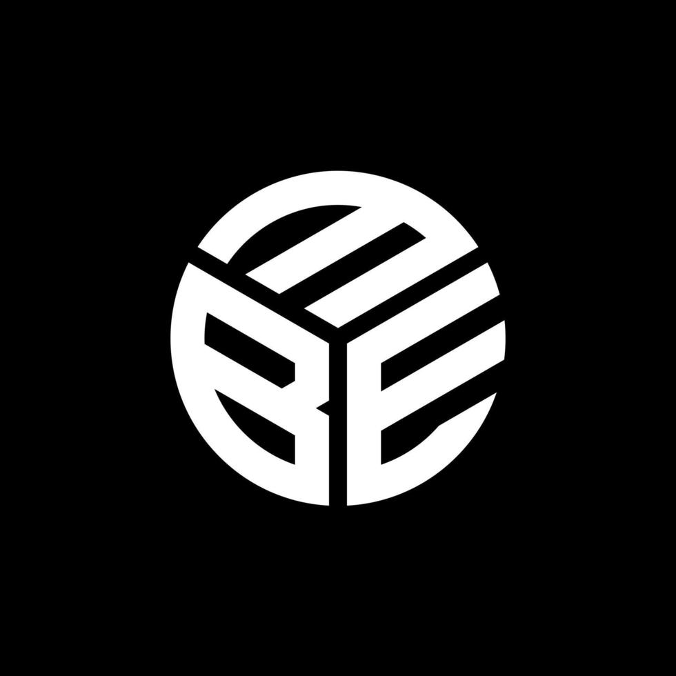 MBE letter logo design on black background. MBE creative initials
