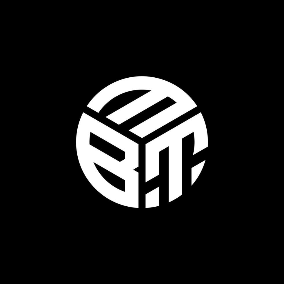 MBT letter logo design on black background. MBT creative initials letter logo concept. MBT letter design. vector