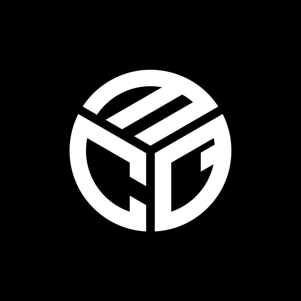 MCQ letter logo design on black background. MCQ creative initials letter logo concept. MCQ letter design. vector