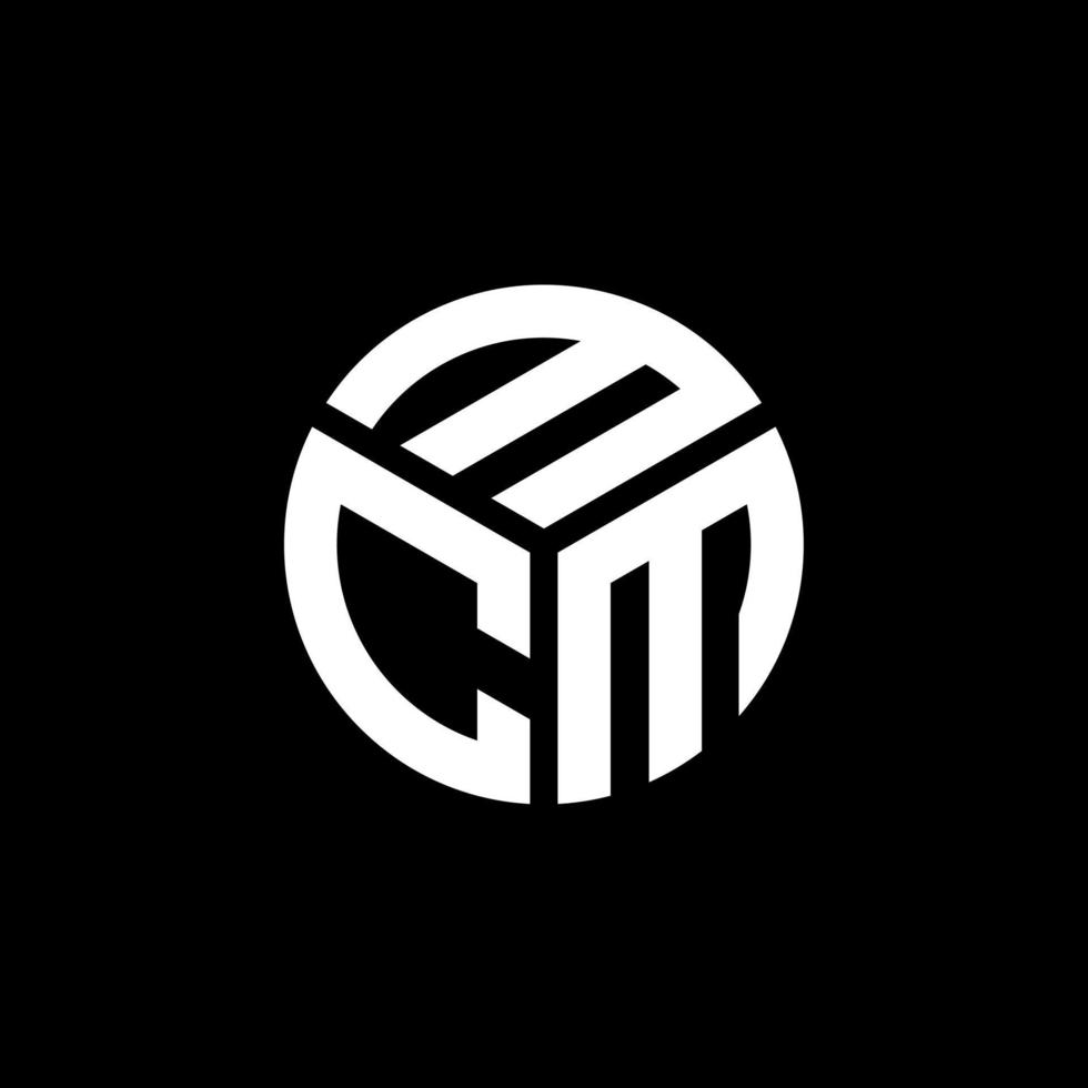 diseño de logotipo de letra mcm sobre fondo negro. concepto de logotipo de letra de iniciales creativas mcm. diseño de letras mcm. vector