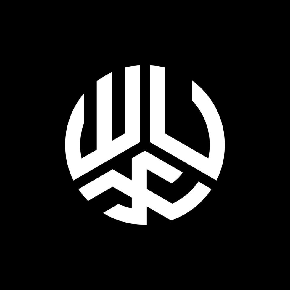 diseño de logotipo de letra wux sobre fondo negro. concepto de logotipo de letra de iniciales creativas de wux. diseño de letras wux. vector