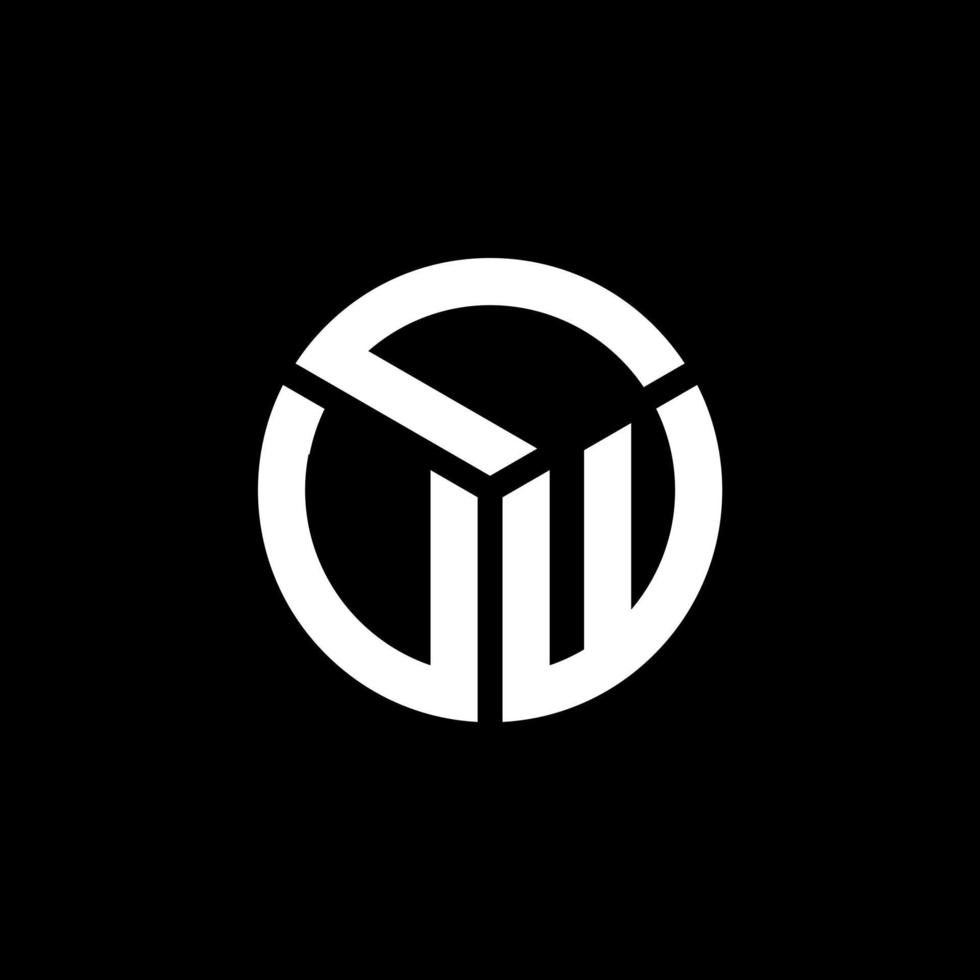 LVW letter logo design on black background. LVW creative initials letter logo concept. LVW letter design. vector