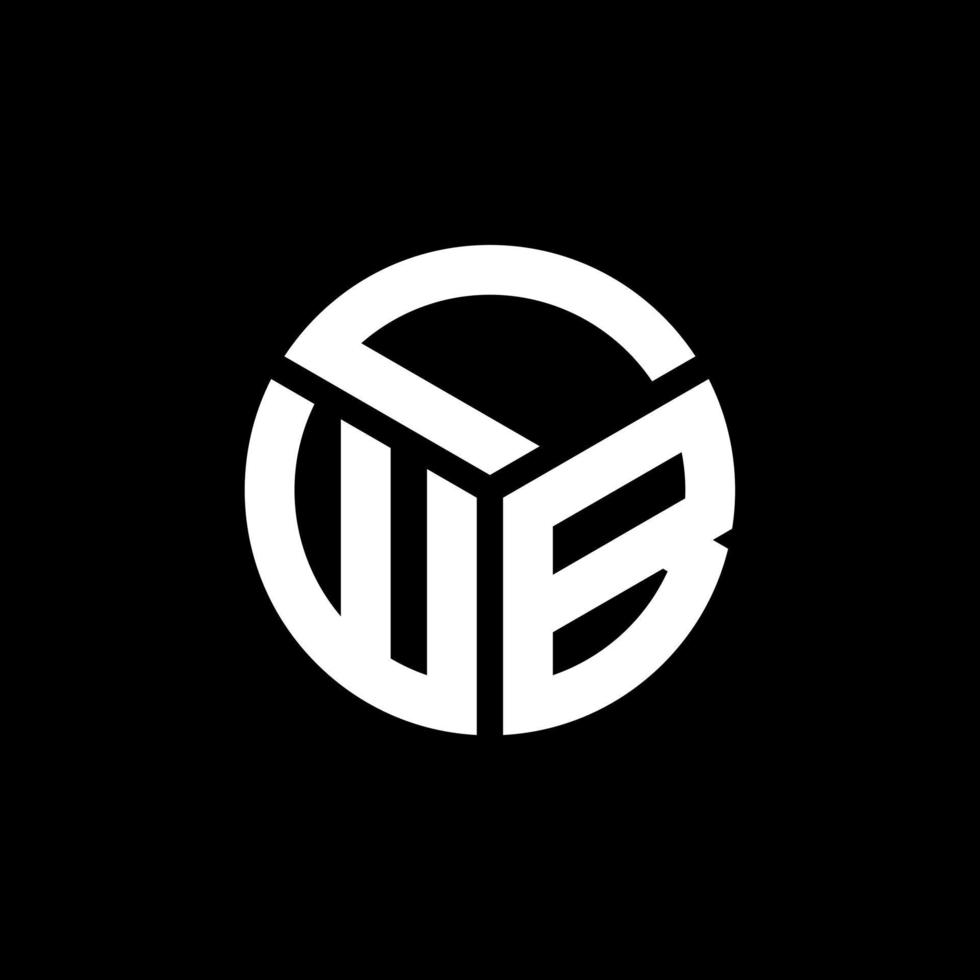 diseño de logotipo de letra lwb sobre fondo negro. Concepto de logotipo de letra de iniciales creativas de lwb. diseño de letras lwb. vector