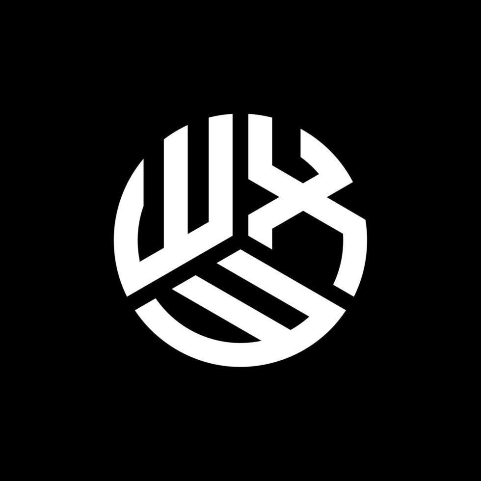 diseño de logotipo de letra wxw sobre fondo negro. wxw concepto creativo del logotipo de la letra de las iniciales. diseño de letras wxw. vector