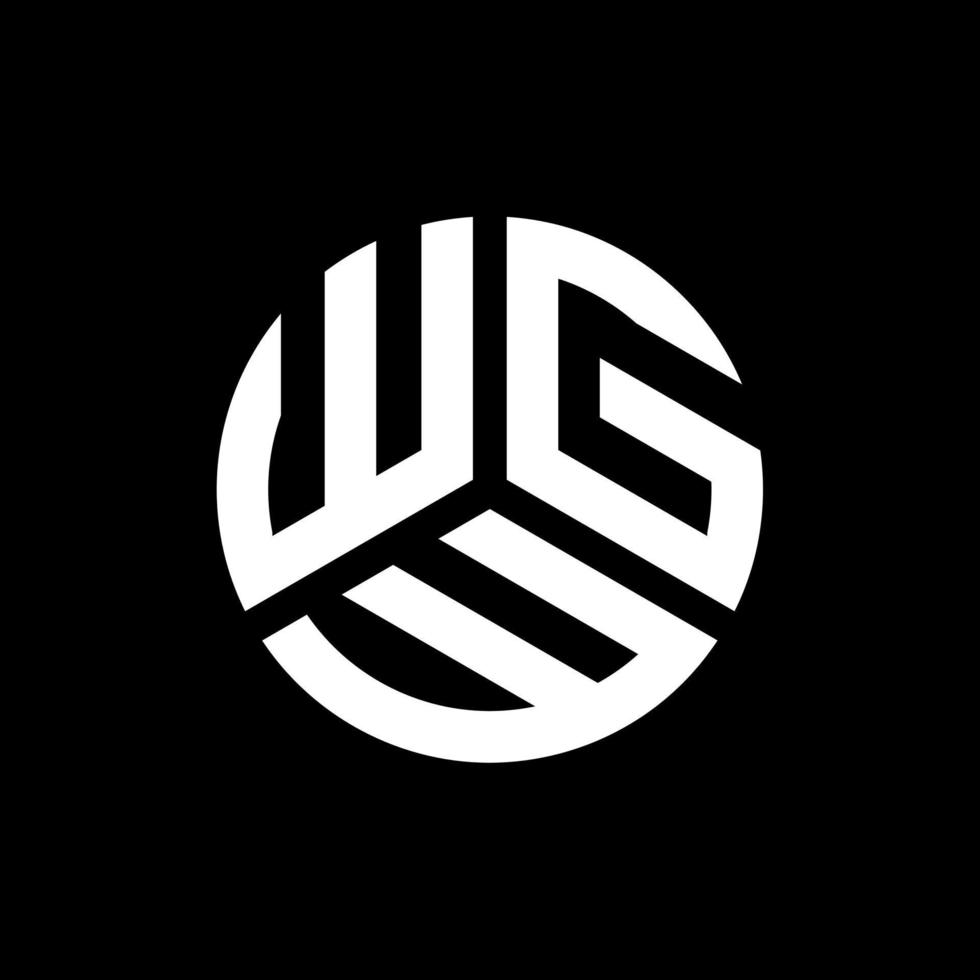 WGW letter logo design on black background. WGW creative initials letter logo concept. WGW letter design. vector